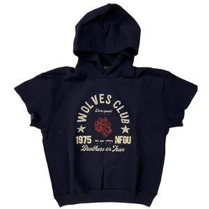 Darc Sport Men's Wolves Club Brothers In Iron Cap Sleeve Hoodie Sweatshirt